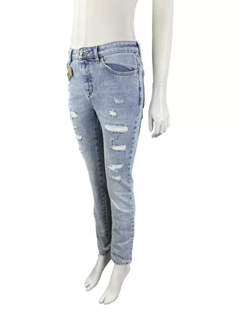 Calça Philipp Plein Bottons Azul