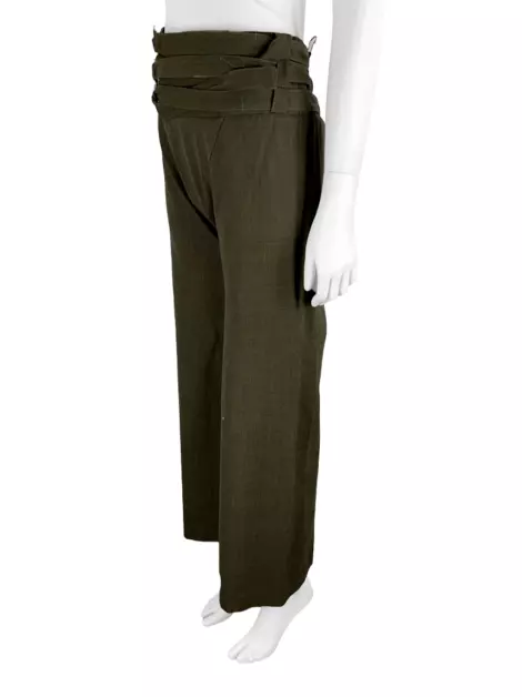 Calça Raia De Goeye Lã Verde