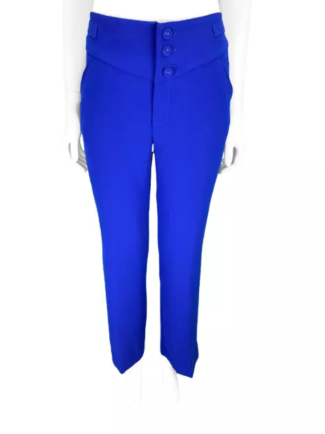 Calça Reinaldo Lourenço Tecido Azul