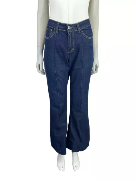 Calça Rosa Chá Jeans Flare