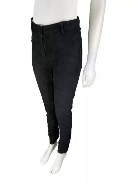 Calça Sandro Couro Preto