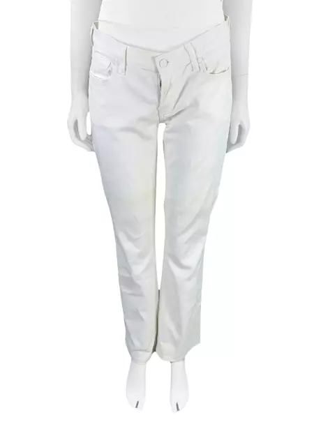 Calça Seven For All Mankind Jeans Branco Bootcut Branco