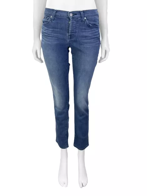 Calça Seven For All Mankind Josefina Skinny Jeans Azul