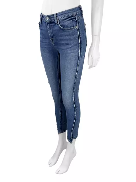Calça Seven For All Mankind The Ankle Skinny Azul