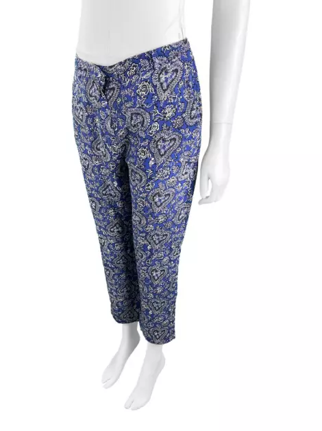Calça Tara Jarmon Seda Estampada