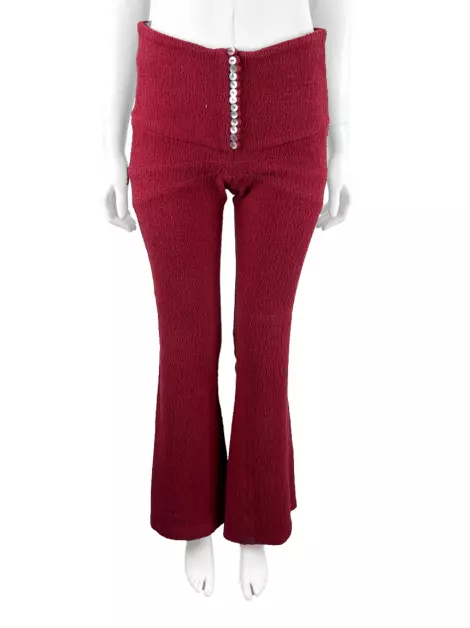 Calça Teti Gio Texturizada Vinho