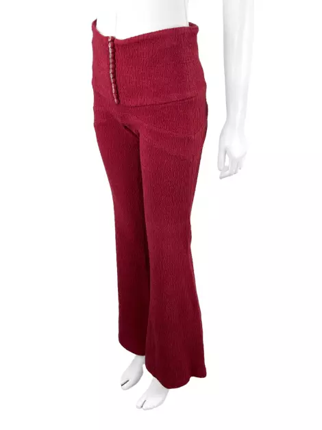 Calça Teti Gio Texturizada Vinho