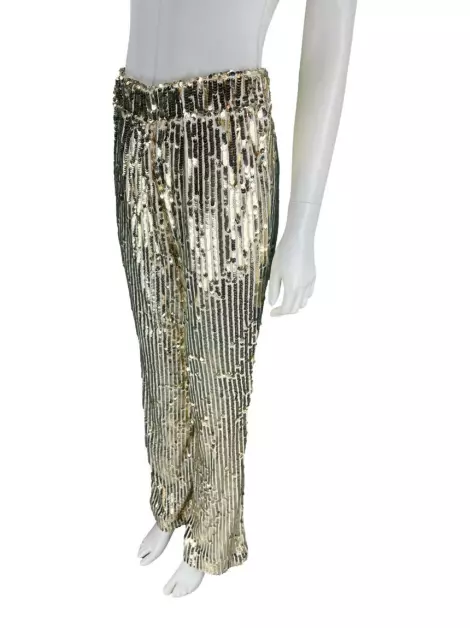 Calça Tig Paetês Dourada