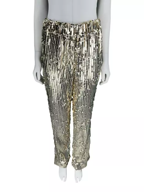Calça Tig Paetês Dourada