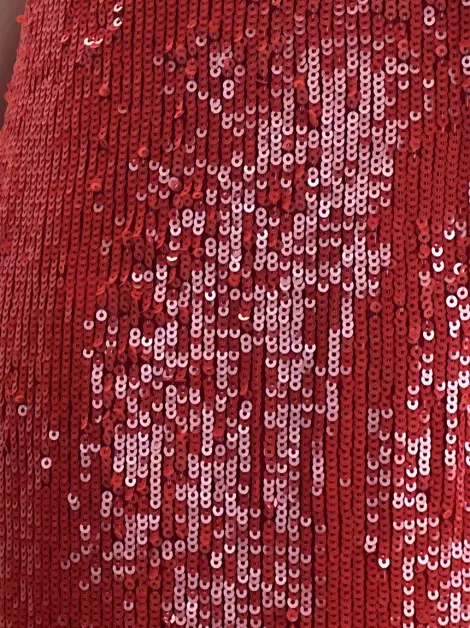 Calça Zara Paetê Vermelho