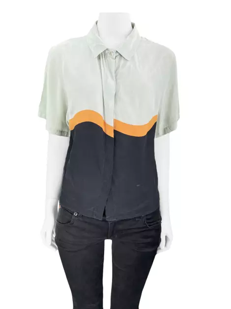 Camisa A. Brand Cropped Tri-Color