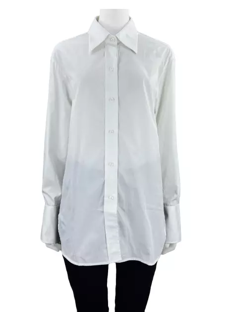 Camisa A. Brand Maxi Boradado Branca