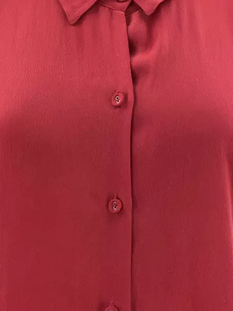 Camisa A. Brand Seda Vermelha