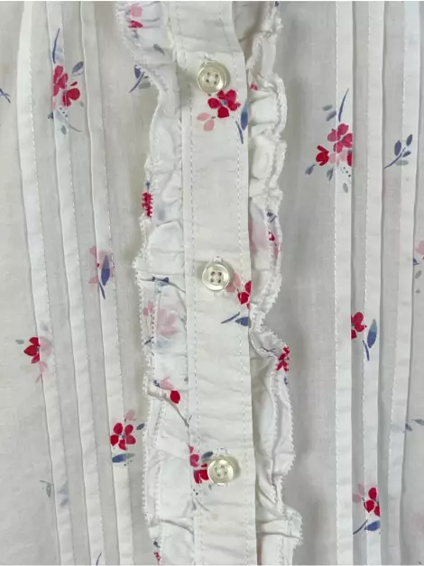 Camisa Abercrombie & Fitch Flores Branca