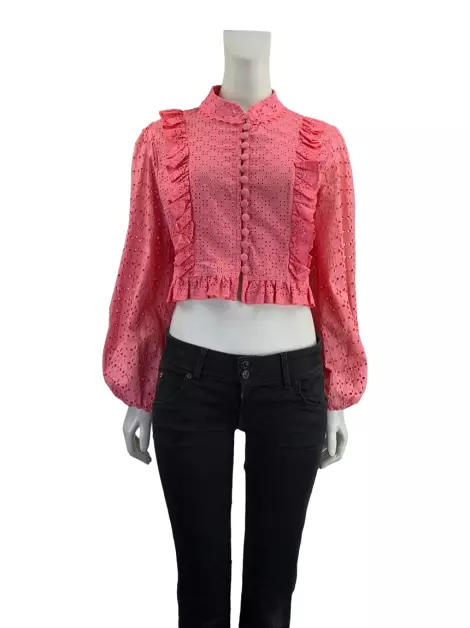 Camisa Andrea Bogosian Texturizada Rosa
