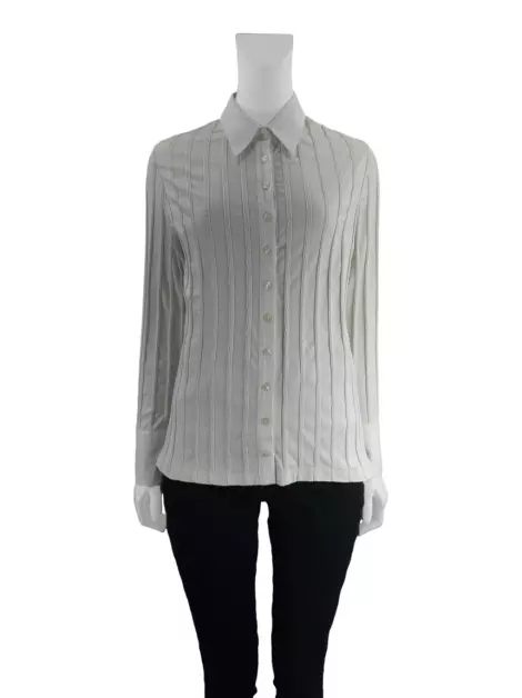 Camisa Anne Fontaine Texturizada Gelo
