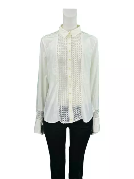 Camisa Anne Fontaine Texturizada Off White