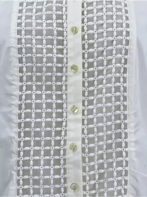 Camisa Anne Fontaine Texturizada Off White
