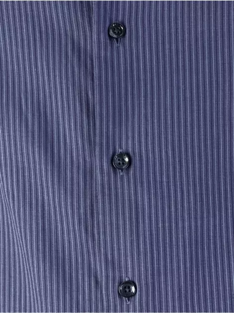 Camisa Armani Collezioni Listras Azul Marinho