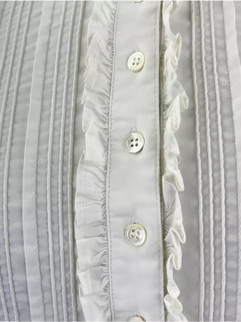 Camisa BCBG Max Azria Babados Branca