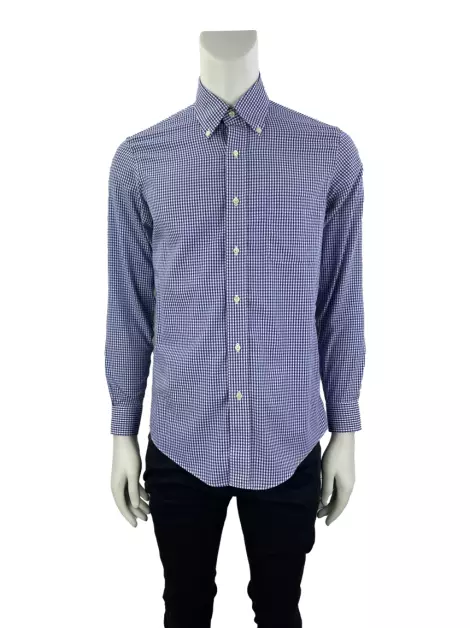 Camisa Brooks Brothers Xadrez Azul
