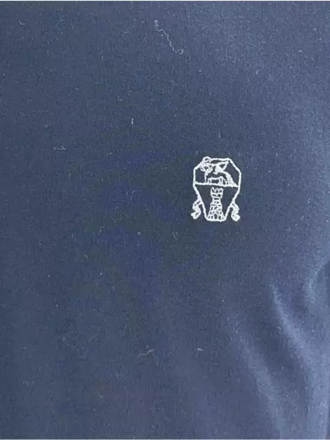 Camisa Brunello Cucinelli Polo Azul Marinho