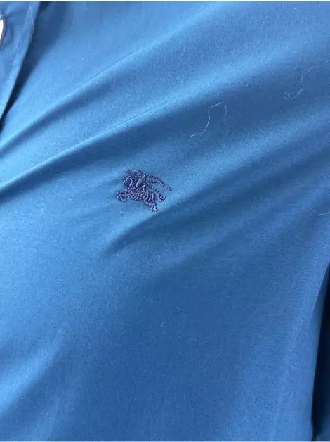 Camisa Burberry Tecido Azul