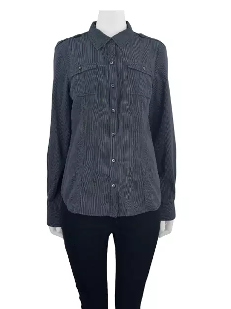 Camisa Calvin Klein Reta Cinza