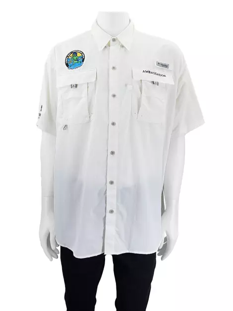 Camisa Columbia Tecido Branco