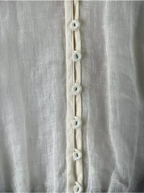 Camisa De Goeye Amarração Linho Off White