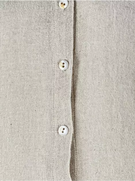 Camisa De Goeye Texturizada Bege