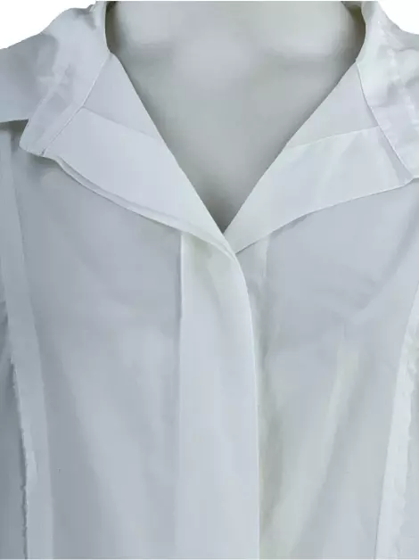 Camisa Donna Karan Tecido Off White