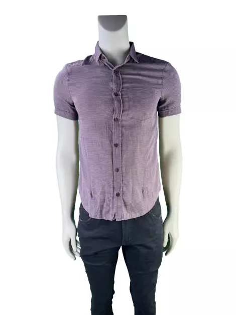 Camisa Ermenegildo Zegna Manga Curta Xadrez