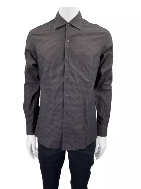 Camisa Ermenegildo Zegna Soft Tecido Marrom
