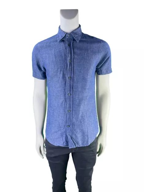 Camisa Ermenegildo Zegna Sport Tecido Azul