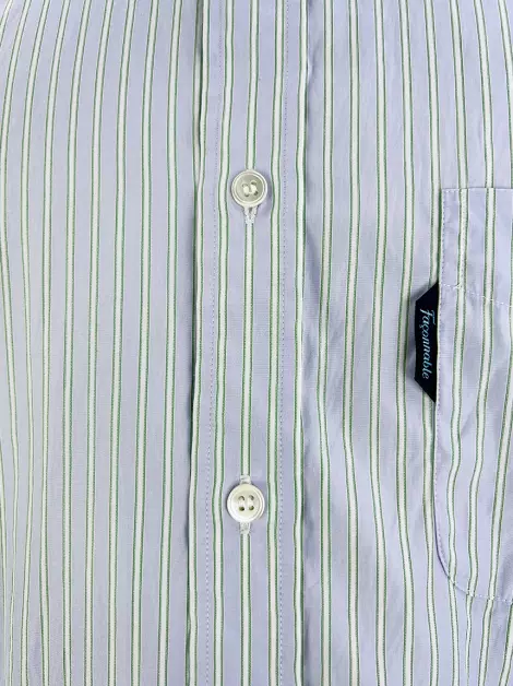 Camisa Façonnable Listrada Azul Clara
