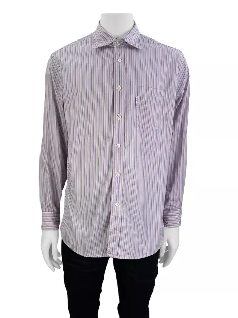 Camisa Façonnable Listrada Rosa