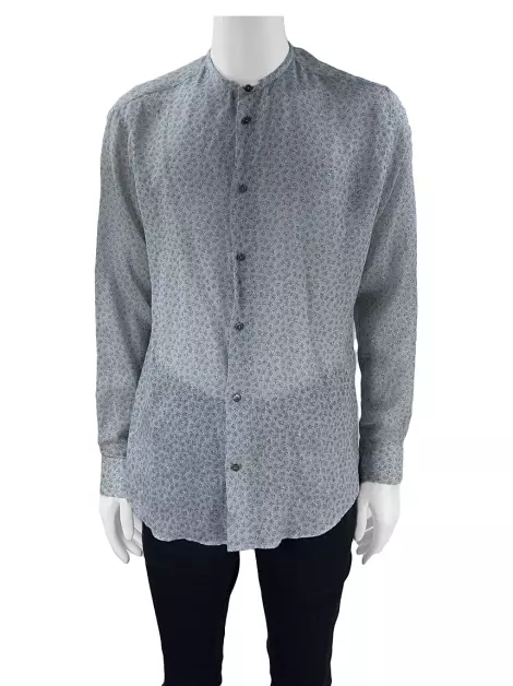 Camisa Hermès Linho Estampado