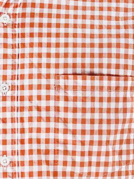Camisa J.Crew Xadrez Laranja