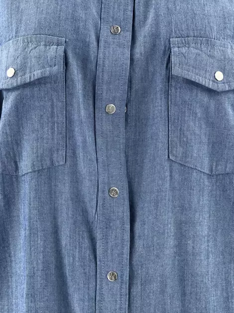 Camisa Karl Lagerfeld Tecido Azul
