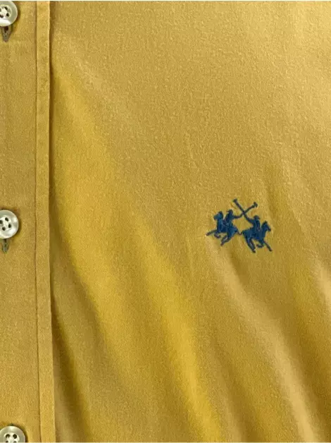 Camisa La Martina Manga Longa Amarela