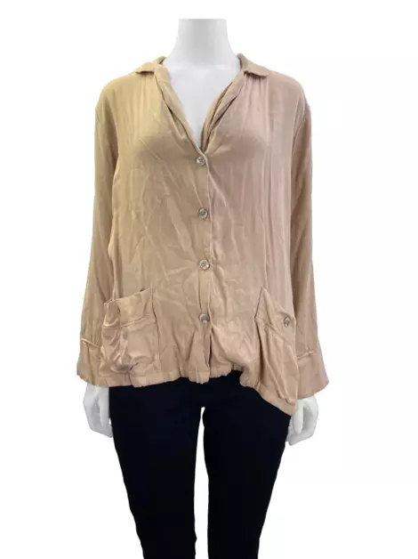Camisa LaRouge-Belle Tecido Bege