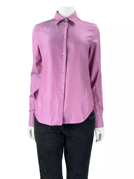 Camisa Loro Piana Tecido Rosa