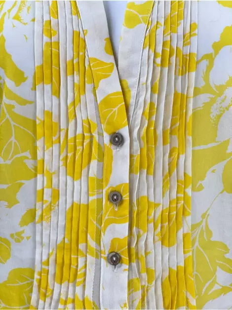 Camisa Maeve Estampada Amarela