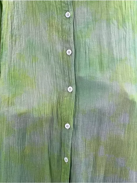 Camisa Mariana Penteado Tie Dye Verde