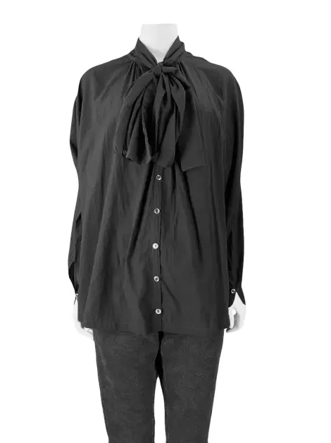 Camisa Marisa Ribeiro Tecido Preto