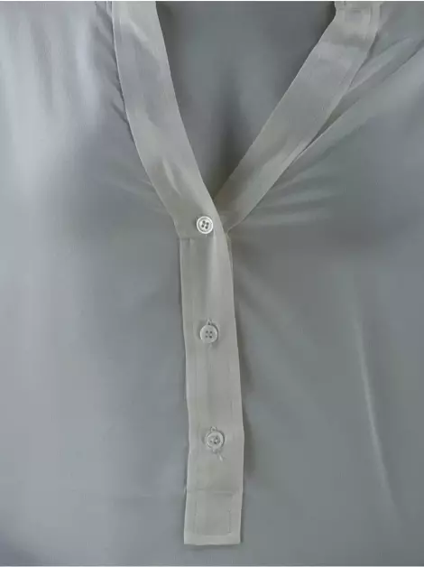 Camisa Massimo Dutti Seda Off-White