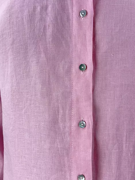 Camisa Massimo Dutti Tecido Rosa