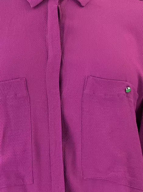 Camisa Massimo Dutti Texturizada Rosa