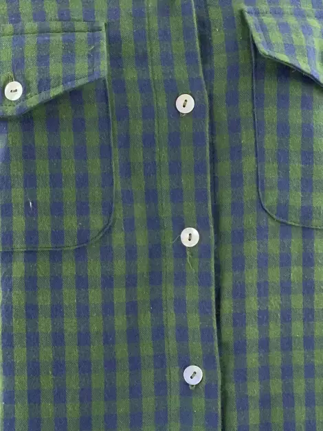 Camisa Pade D Estampa Xadrez Verde